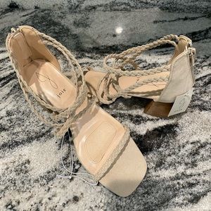 👠 NWT Strappy, Squared Heels